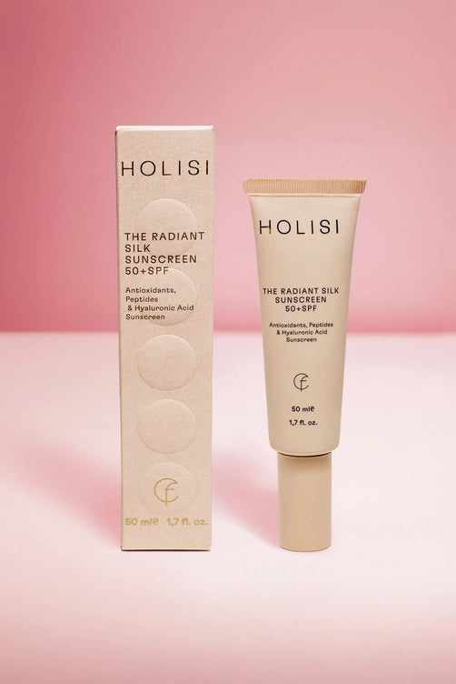 The Radiant Silk Sunscreen 50+ spf- Protección solar antiedad