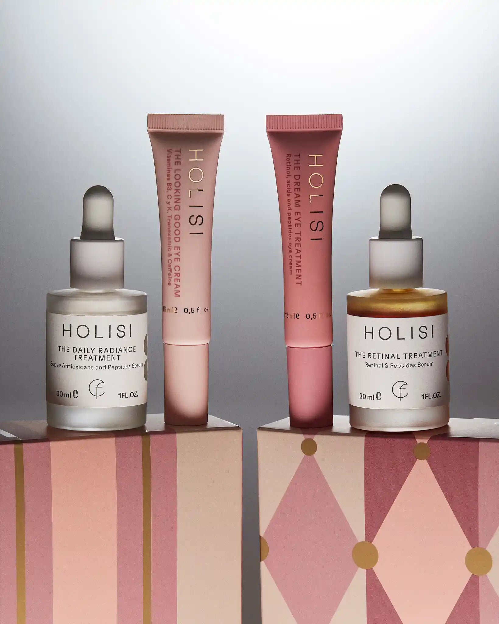 Cofre rutina de día: Contorno Looking Good+ Daily Radiance + Piedra Guasha